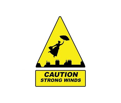 "Strong Winds - Humorous Warning Sign" by WayneBrant | Redbubble | Humor, Strong wind, Warning signs