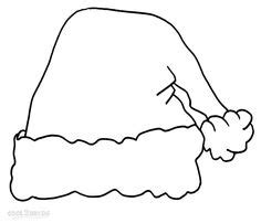 Printable Santa Hat Template from PrintableTreats.com | Christmas ...