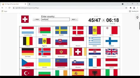 Flags of Europe Quiz - Sporcle - YouTube