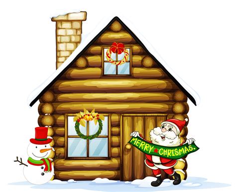 draw santa claus house - Clip Art Library