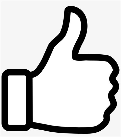 Thumbs-up Outline Graphic Freeuse Download - Thumbs Up Vector Png PNG ...