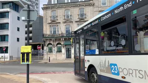 Stagecoach Bus Route 23 Departing Portsmouth Harbour Bus station - YouTube