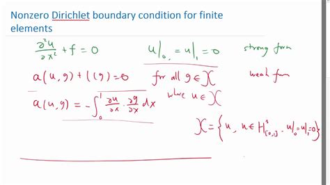 Weak form with nonzero Dirichlet boundary condition - YouTube