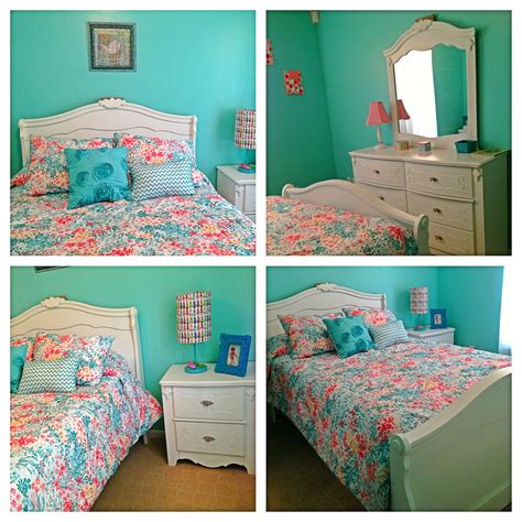 Turquoise and coral girl's bedroom | Allies bedroom ideas | Pinterest | Coral Girls Bedrooms ...