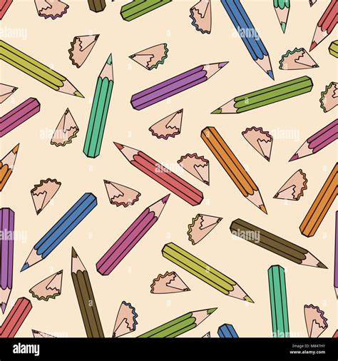 Seamless pattern background pencil. School design vector. Study ...