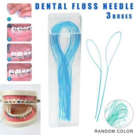 Stamens Dental Floss Needle,3 Packs Floss Threaders Tooth Floss Holders ...