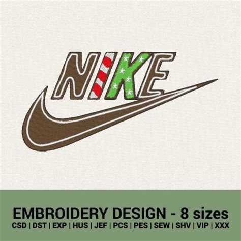 Nike Gingerbread cookies Christmas logo machine embroidery files