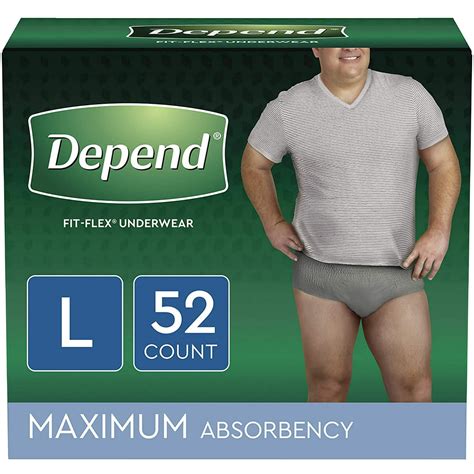 Depend FIT-FLEX Incontinence Underwear for Men, Maximum Absorbency ...