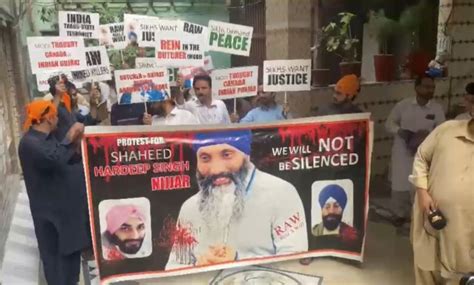 Sikhs Protest in Peshawar Against Killing of Khalistan Tiger Force Chief