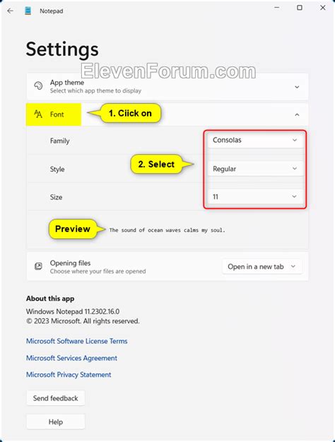 Change Font in Notepad app in Windows 11 | Windows 11 Forum