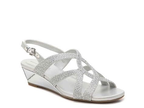 Giove Wedge Sandal | Wedding shoes low heel, Silver flat shoes, Prom shoes