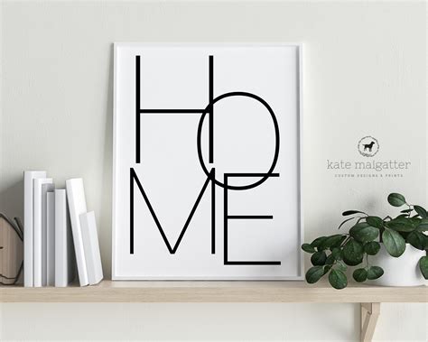 Home Sign Home Print Home Word Printable Home Typography - Etsy UK