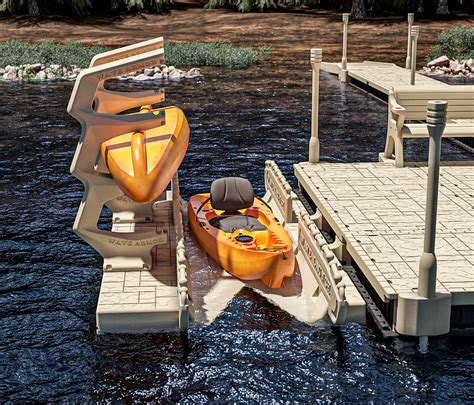 Kayak Launch with 2 Rails - Wave Armor - Floating Docks