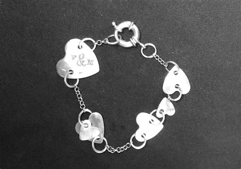 Chain of hearts silver bracelet – Vetro e Metallo