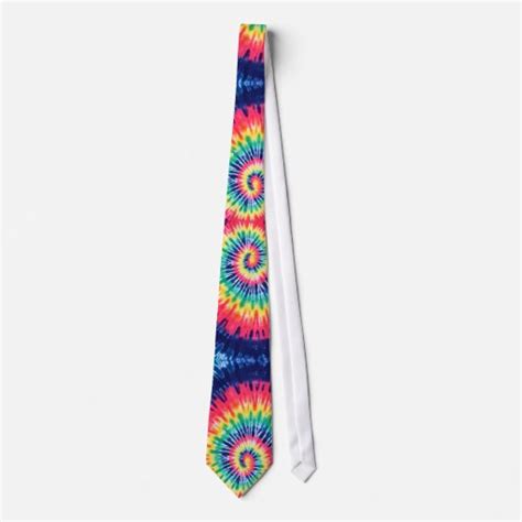 Rainbow Spiral - Tie-Dye Tie | Zazzle