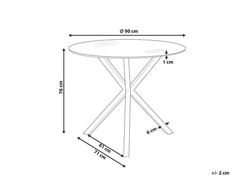Glass Top Round Dining Table ⌀ 90 cm Gold SAVONI | Beliani.co.uk