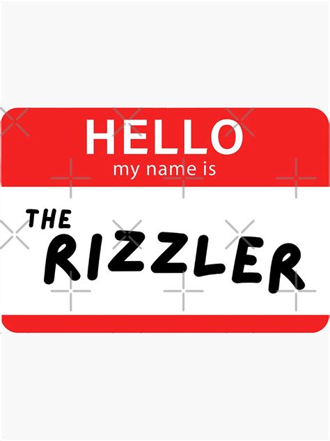 "THE RIZZLER" Sticker for Sale by entwerfco | Redbubble