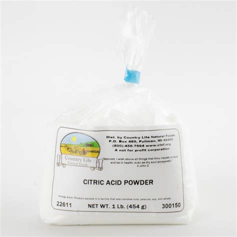 Country Life Natural Foods - Citric Acid - 1lb