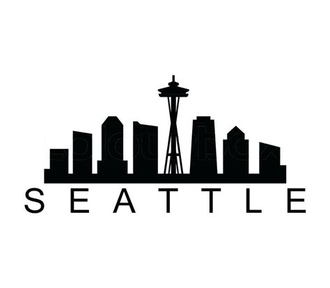 Seattle Skyline Silhouette Svg - Ookii Wallpaper