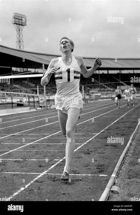 Roger Bannister, the first man to crack the four minute mile, easily ...