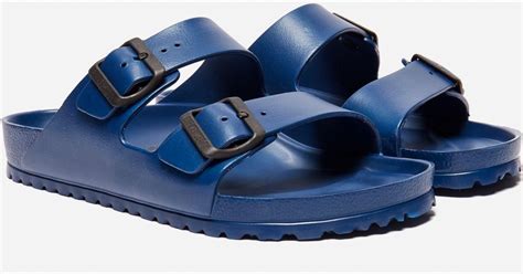 Birkenstock Rubber Arizona Water-Resistant EVA Slides in Navy (Blue ...