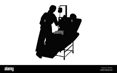 Hospital bed senior patient drip Cut Out Stock Images & Pictures - Alamy