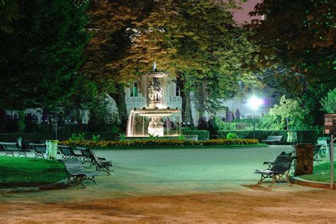 Night Garden in Paris Downtown Stock Photo - Image of france, capital: 51479604