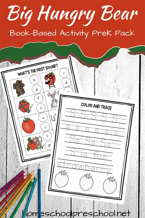 Printable Big Hungry Bear Activities for Preschoolers | Preschool activities, Activities ...