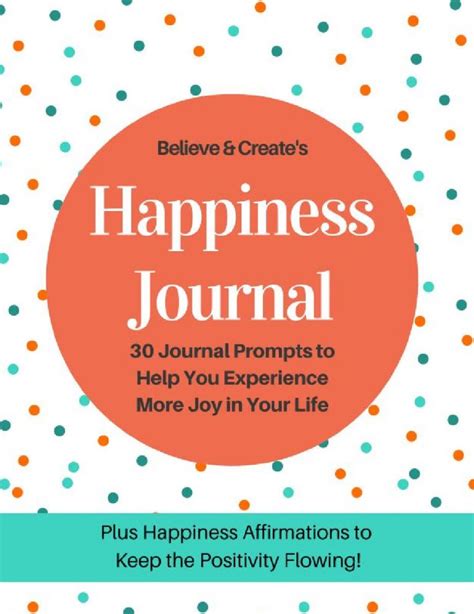 Happiness Journal Landing Page • Believe and Create