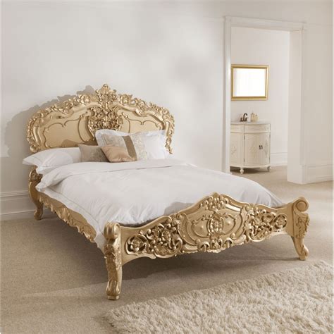 Gold Rococo Antique French Style Bed | French style bed, French furniture bedroom, Antique ...