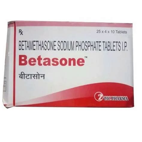 Betasone Tablet Betamethasone Sodium Phosphate, Zoic Pharma, 25 X 4 X 10 at Rs 120/kg in Nagpur