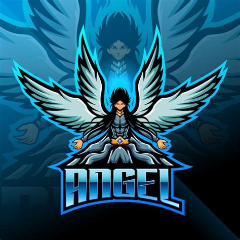 Premium Vector | Guardian angel esport mascot logo design