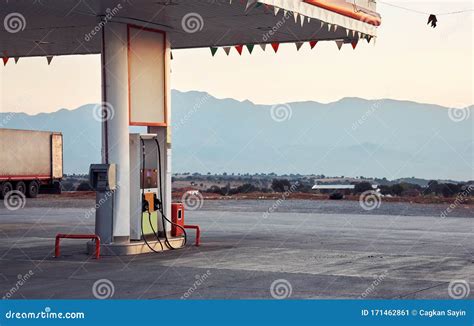 Fuel gas station and pump stock image. Image of travel - 171462861