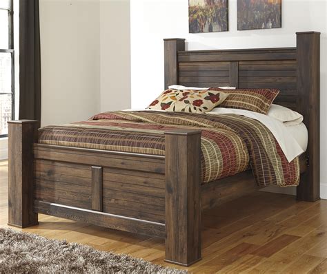 Quinden Rustic Queen Poster Bed by Signature Design by Ashley Furniture ...