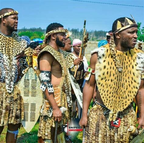 Clipkulture | Zulu Men In Ibheshu Traditional Wedding Attire