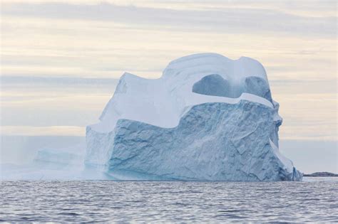 Majestic iceberg formation on Atlantic Ocean Greenland stock photo