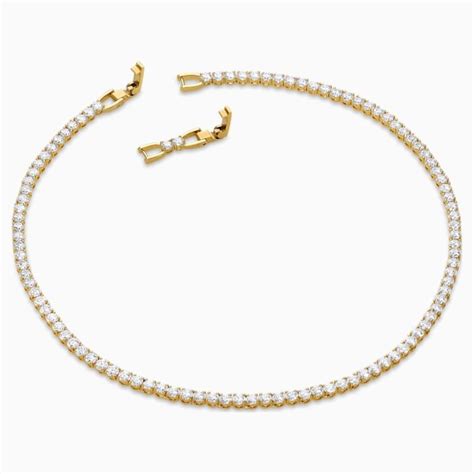 Buy Swarovski Tennis Deluxe Necklace - Gold-tone Plating Online