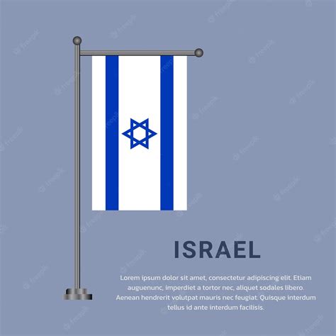 Premium Vector | Illustration of Israel flag Template