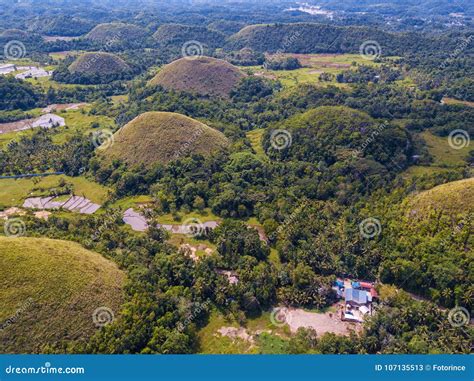 Aerial View of the Chocolate Hills Stock Image - Image of mountains, bohol: 107135513