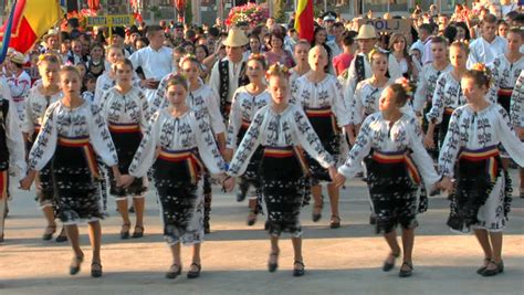 TULCEA, ROMANIA - AUGUST 04: Romanian Traditional Dance At The International Folklore Festival ...