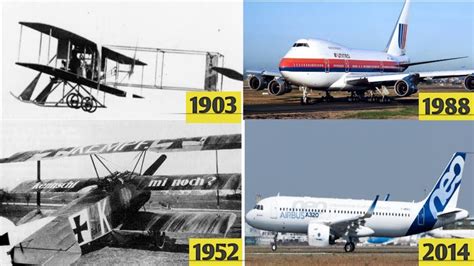 Evolution of airplanes 1903 - 2019 | history of Aviation - Documentary - YouTube