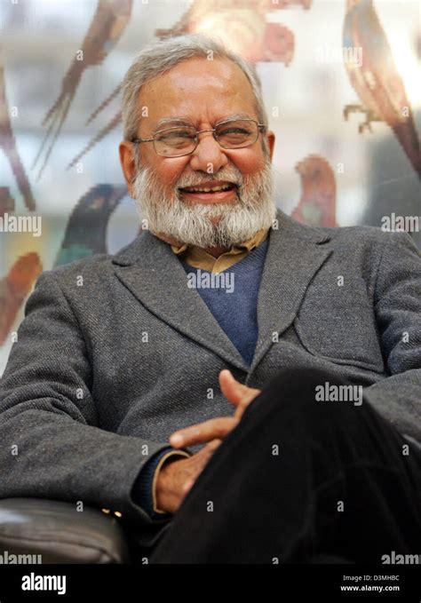 Indian author and painter Ghulam Mohammed Sheikh is pictured at the ...