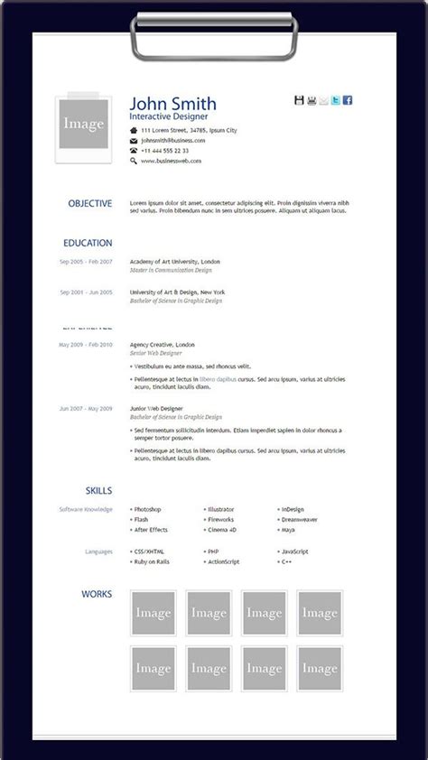 Cv Templates Html (4) - TEMPLATES EXAMPLE | TEMPLATES EXAMPLE | Resume template free, Resume ...