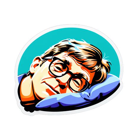 I made an AI sticker of Bill gates taking a nap