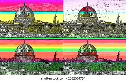 Temple Mount Jerusalem Israel Sign Illustration Stock Illustration 2062054754 | Shutterstock