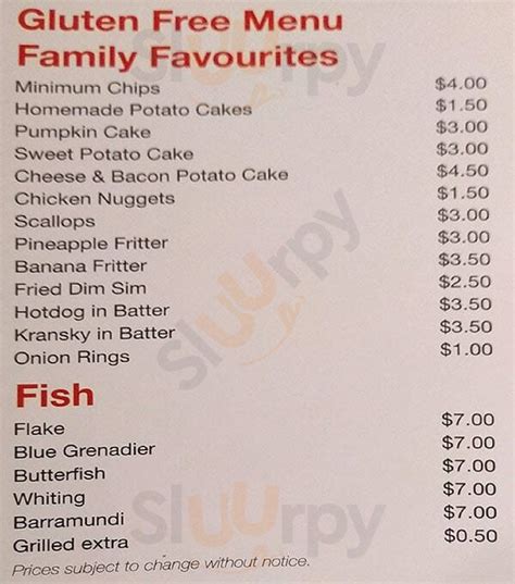 Georges Fish & Chip Shop menù, Bacchus Marsh - Main Menu | Sluurpy