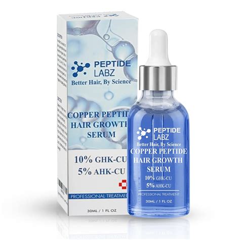 Amazon.com : PeptideLabz Copper Peptide 10% GHK-CU, 5% AHK-CU peptides ...