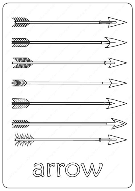 Printable Arrow Outline Coloring Page | Coloring pages, Adult coloring ...