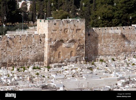 The Eastern gate (Golden Gate) in the Old City walls of Jerusalem Stock Photo - Alamy