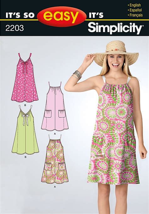 Simplicity 2203 Its so Easy misses dresses sewing pattern | Summer dress sewing patterns, Dress ...